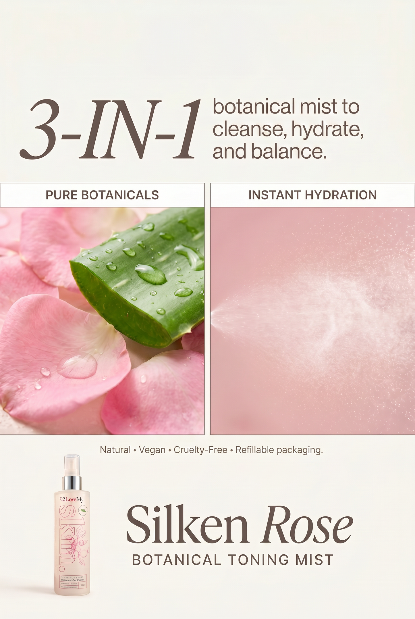 Silken Rose & Aloe Botanical Toning Mist