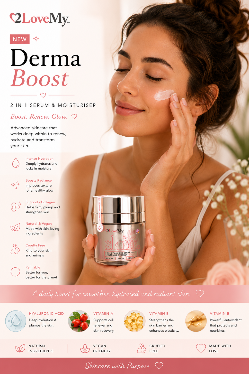 Hyaluronic Derma Boost 2 in 1 Serum & Moisturiser