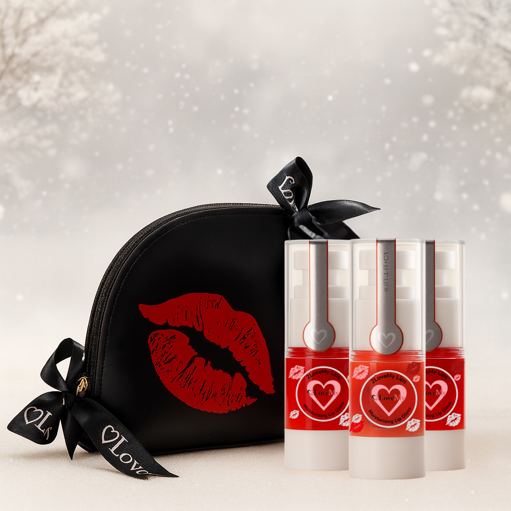 Black Makeup Bag & Lip Balm Trio