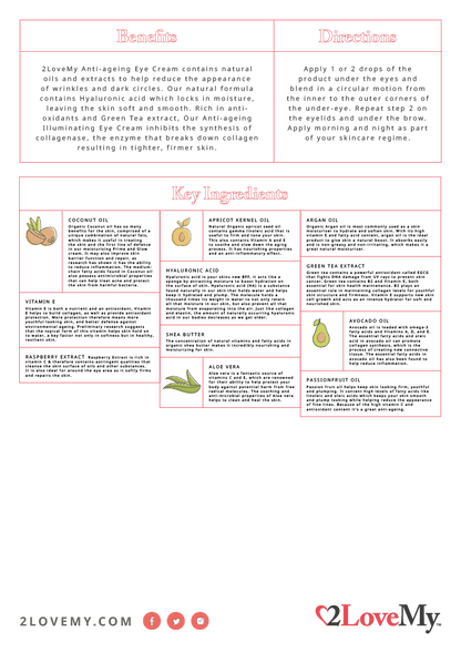 E1 - Anti - ageing Illuminating Eye Cream - 2LoveMy