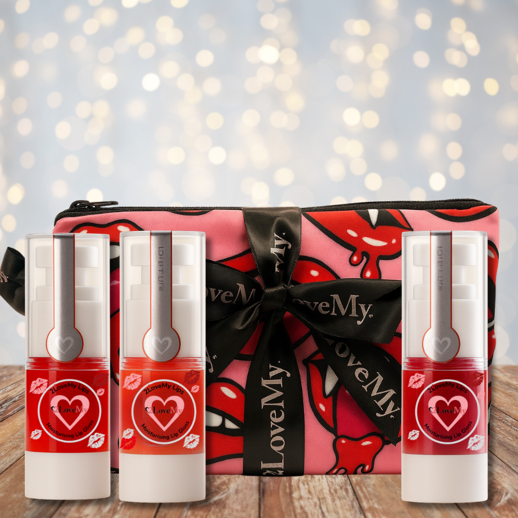 Lip Balm Trio & Makeup Bag
