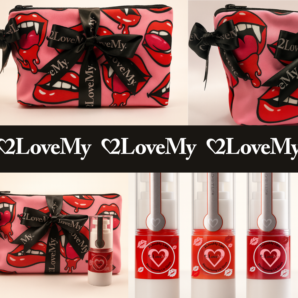 Lip Balm Trio & Makeup Bag