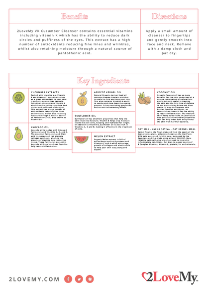 VK Cucumber Cleanser - 2LoveMy